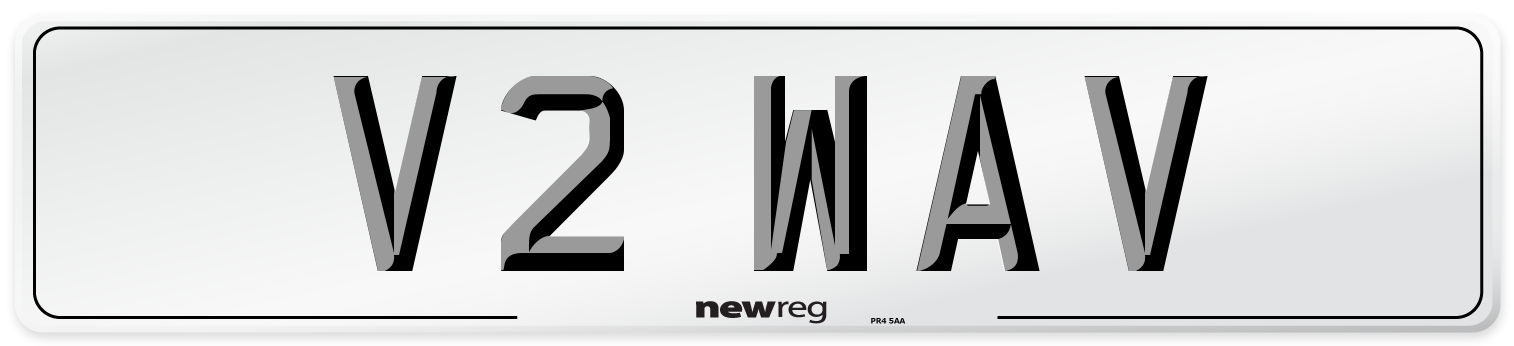 V2 WAV Number Plate from New Reg